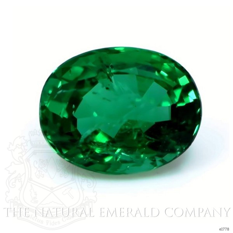 Three Stone Emerald Ring 1.89 Ct., 18K White Gold
