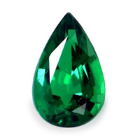 Solitaire Emerald Pendant 1.22 Ct., 18K White Gold Combination Stone