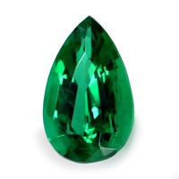  Emerald Pendant 1.12 Ct. 18K White Gold Combination Stone