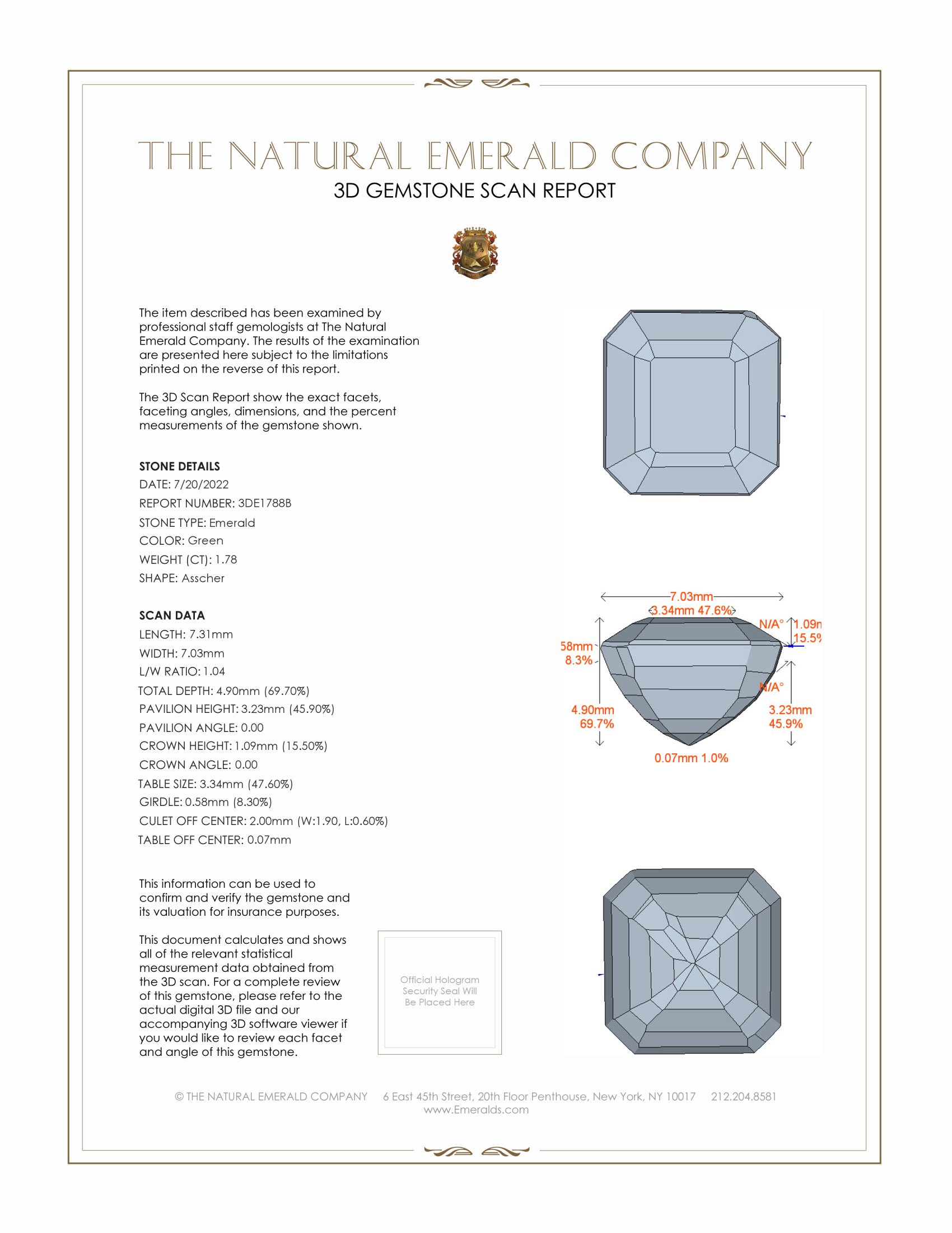 1.78 Ct. Emerald from Zambia