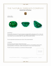 2.53 Ct. Emerald from Zambia Appraisal