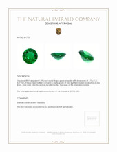 1.29 Ct. Emerald from Zambia Appraisal