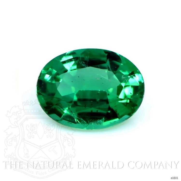  Emerald Ring 1.05 Ct., 18K White Gold