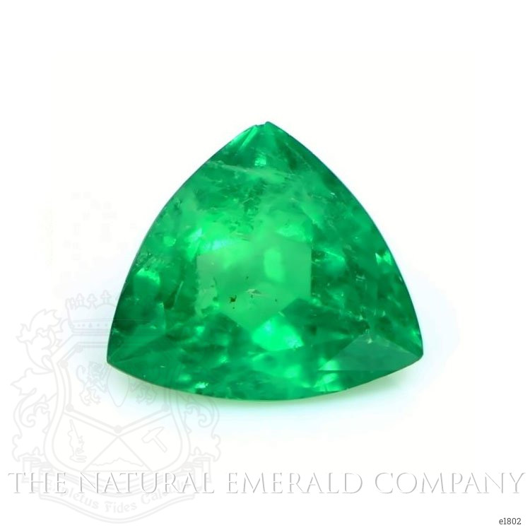 Halo Emerald Pendant 1.54 Ct., 18K White Gold