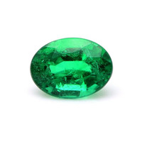 Pave Emerald Ring 1.26 Ct., 18K Yellow Gold Combination Stone