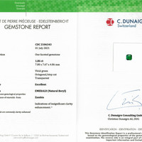 1.86 Ct. Emerald from Zambia Scan Report