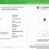3.38 Ct. Emerald from Zambia Scan Report