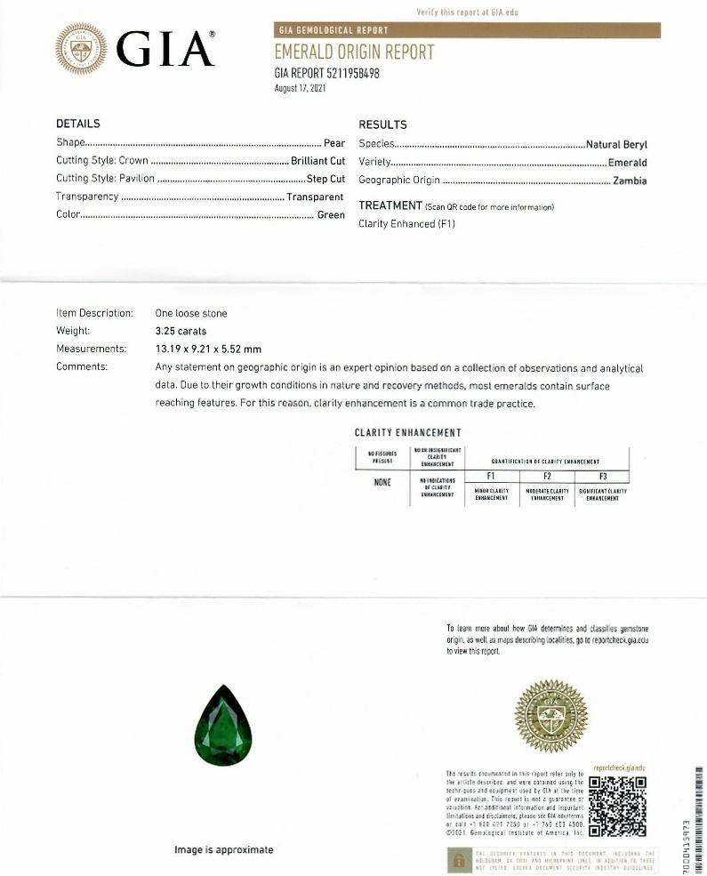 3.25 Ct. Emerald from Zambia