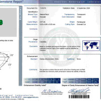 2.57 Ct. Emerald from Colombia Scan Report