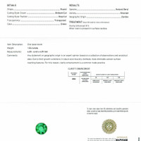 1.04 Ct. Emerald from Zambia Scan Report