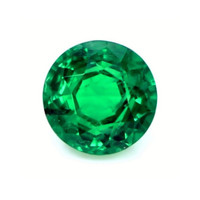 Three Stone Emerald Ring 1.62 Ct., 18K Yellow Gold Combination Stone