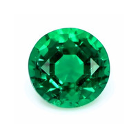  Emerald Ring 0.98 Ct. 18K Yellow Gold Combination Stone