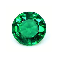 Solitaire Emerald Ring 0.95 Ct., 18K White Gold Combination Stone
