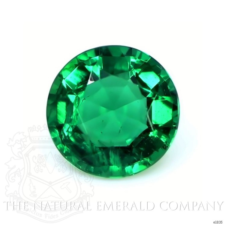 Solitaire Emerald Ring 0.95 Ct., 18K White Gold