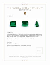 2.71 Ct. Emerald from Zambia Appraisal