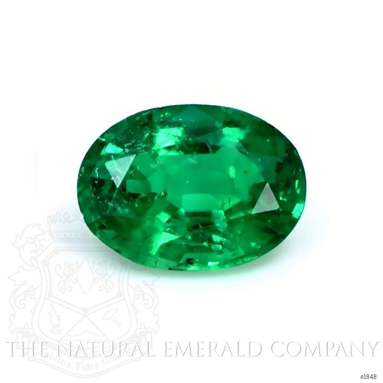 Three Stone Emerald Ring 2.76 Ct., 18K White Gold