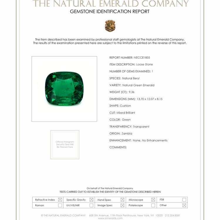 9.36 Ct. Emerald from Zambia