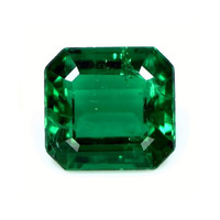 Emerald Ring 2.03 Ct. 18K White Gold Combination Stone