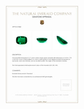 2.77 Ct. Emerald from Zambia Appraisal