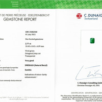 2.77 Ct. Emerald from Zambia Scan Report