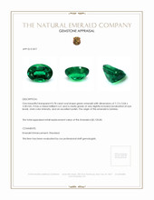 0.78 Ct. Emerald from Zambia Appraisal