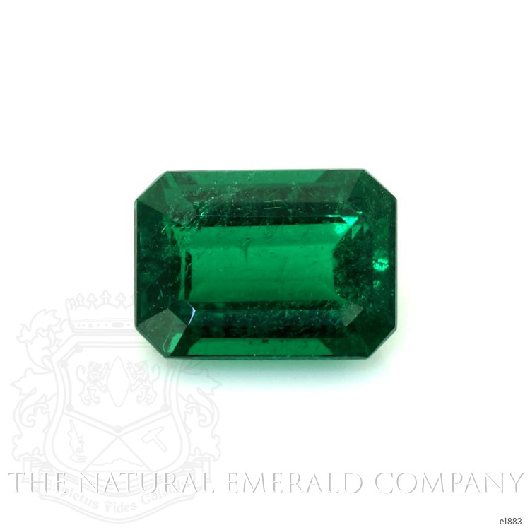 Pave Emerald Ring 1.33 Ct., 18K White Gold