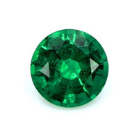 Bezel Emerald Ring 1.47 Ct., 18K White Gold Combination Stone