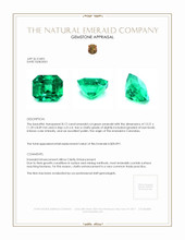 8.12 Ct. Emerald from Colombia Appraisal