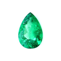  Emerald Pendant 2.84 Ct. 18K White Gold Combination Stone