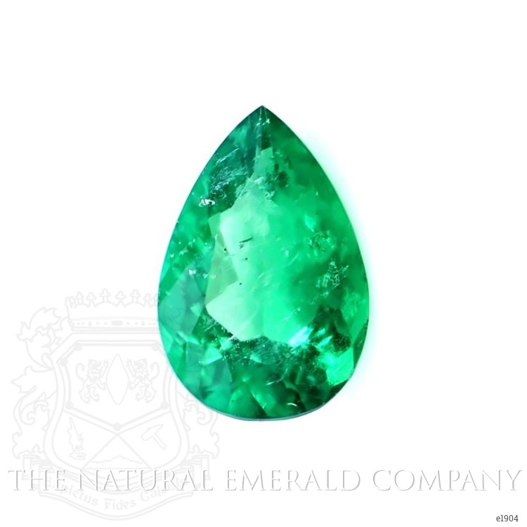  Emerald Pendant 2.84 Ct. 18K White Gold