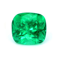 Pave Emerald Ring 3.45 Ct., 18K Yellow Gold Combination Stone