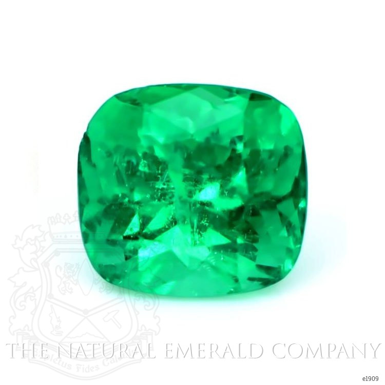 Men's Emerald Ring 3.45 Ct. 18K White Gold