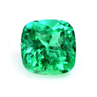 Pave Emerald Ring 4.14 Ct., 18K White Gold Combination Stone