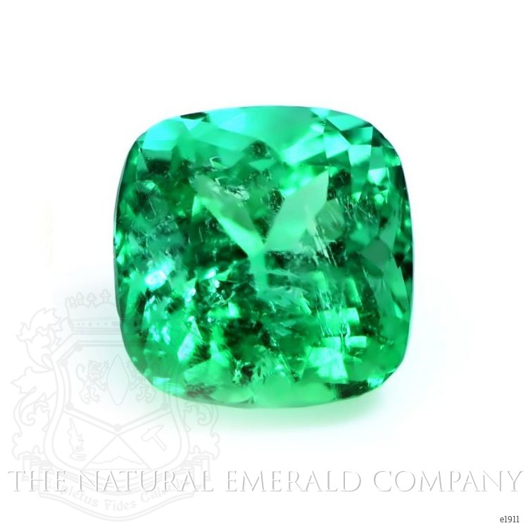 Pave Emerald Ring 4.14 Ct., 18K Yellow Gold