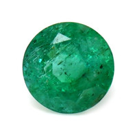 Halo Emerald Ring 1.69 Ct., 18K White Gold Combination Stone
