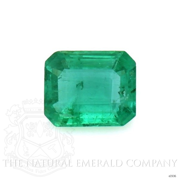 Three Stone Emerald Ring 0.39 Ct., 18K White Gold