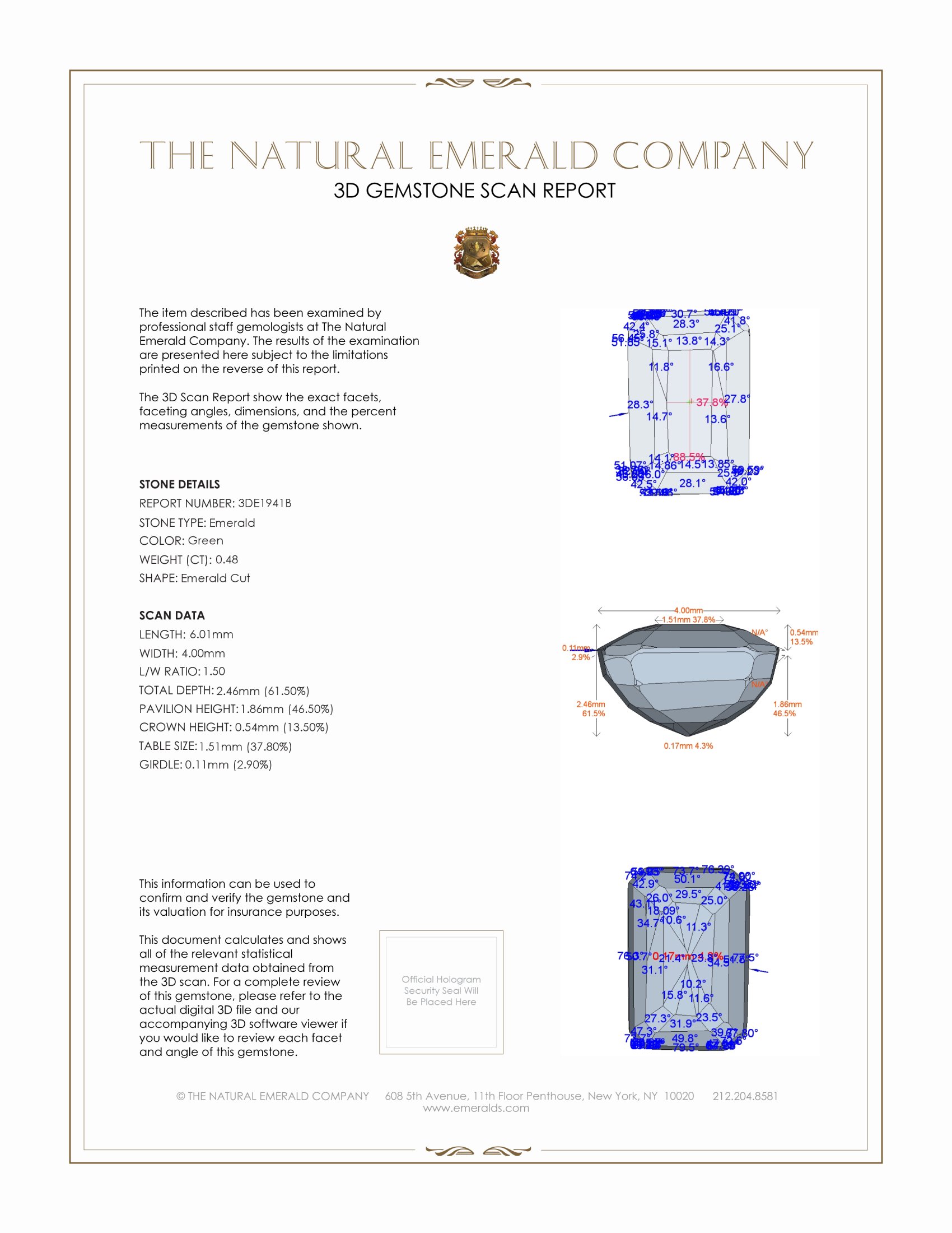 0.48 Ct. Emerald from Zambia