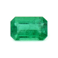  Emerald Ring 0.41 Ct. 18K Yellow Gold Combination Stone