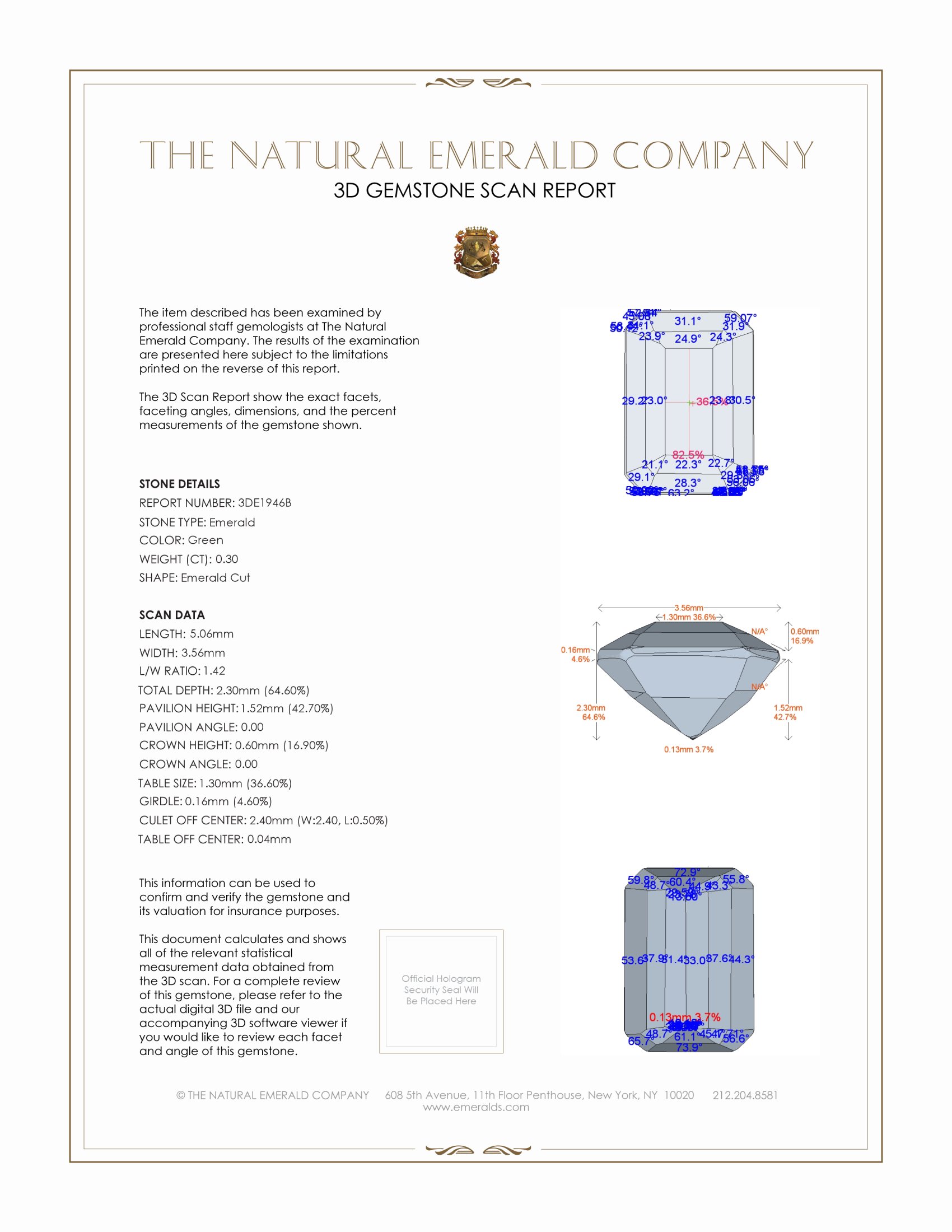 0.30 Ct. Emerald from Zambia