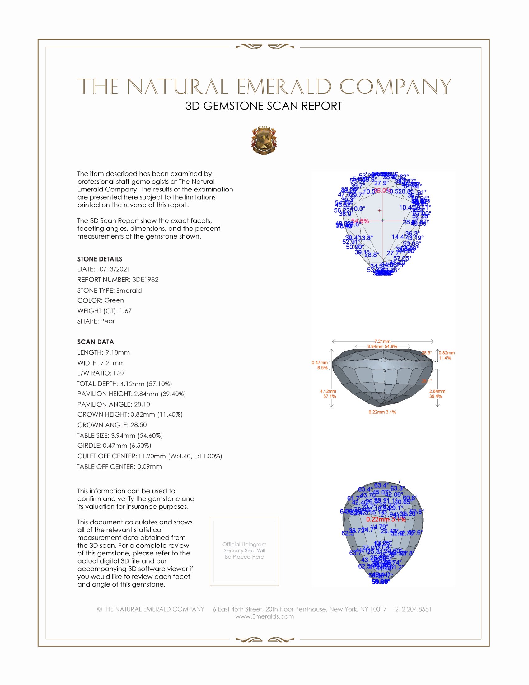 1.67 Ct. Emerald from Zambia