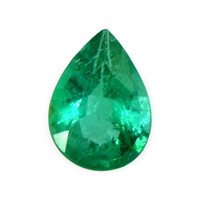 Accent Stones Emerald Ring 0.73 Ct., 18K Yellow Gold Combination Stone