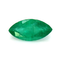 Solitaire Emerald Necklace 1.11 Ct., 18K White Gold Combination Stone