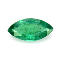 Solitaire Emerald Necklace 0.92 Ct., 18K White Gold Combination Stone