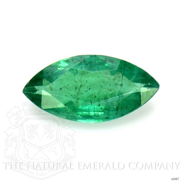 Emerald Ring 0.92 Ct. 18K White Gold
