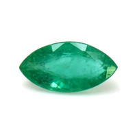 Solitaire Emerald Necklace 1.02 Ct., 18K White Gold Combination Stone