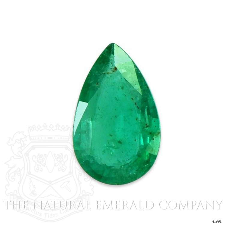  Emerald Pendant 0.63 Ct. 18K White Gold
