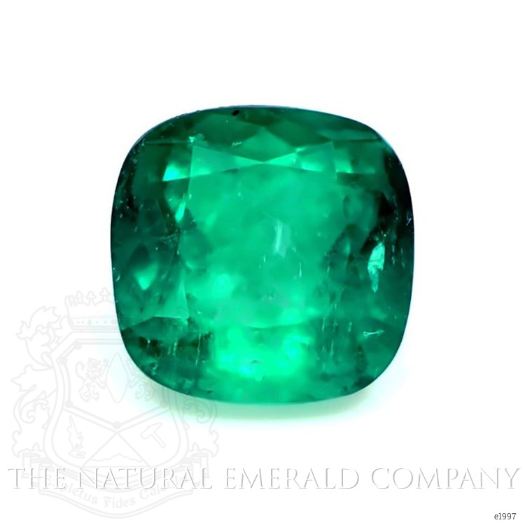 Bezel Emerald Ring 6.21 Ct., 18K White Gold