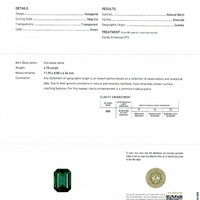 4.78 Ct. Emerald from Zambia Scan Report