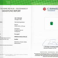 4.31 Ct. Emerald from Zambia Scan Report