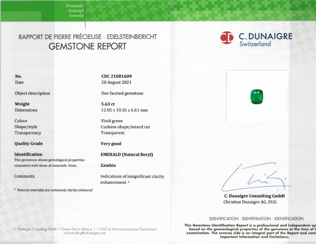 5.63 Ct. Emerald from Zambia
